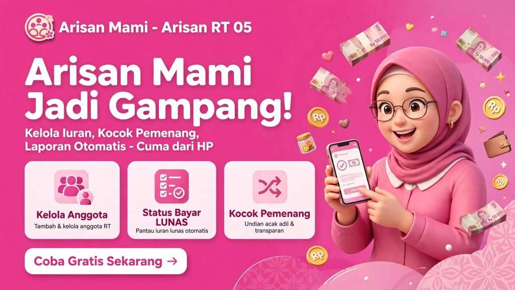 arisan mami banner
